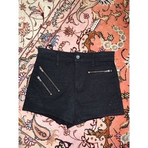 Black Shimmer Shorts